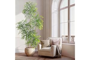 Artificial Tree Large Faux Nandina Trees Realistic Fake Plants Potted Tree for Decor Indoor Modern Home Office Living Room (G