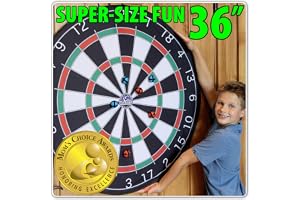 Funwares 36" Giant Dart Board for Adults and Kids, 25% Larger Than The Competition for Ultimate Indoor Fun and Outdoor Fun, P