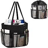 onemoky Mesh Shower Caddy Portable, Large Capacity Shower Bag Quick Dry Bathroom Tote, Travel Toiletry Bag Organizer with 6 Pockets for Dorm Room, Gym, Bathroom, Swimming, Camping, Beach, Travelling