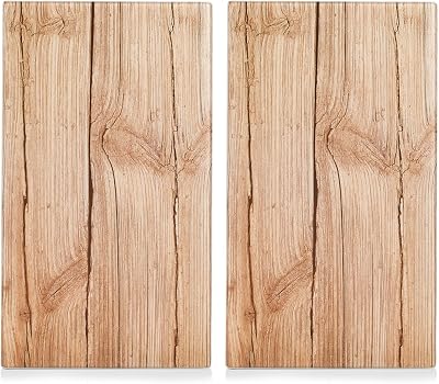 Zeller 26277 Herdabdeck-/Schneideplatten-Set Wood, 2-TLG., ca. 30 x 52 cm