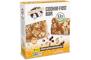 Lenny & Larry's Cookie-fied Protein Bar – Peanut Butter Chocolate Chip Vegan 9x45g – Healthy Snacks with 12g Plant Protein & 5g Fiber – Gluten free Power Bar, Keto Friendly, Non-GMO & Vegan
