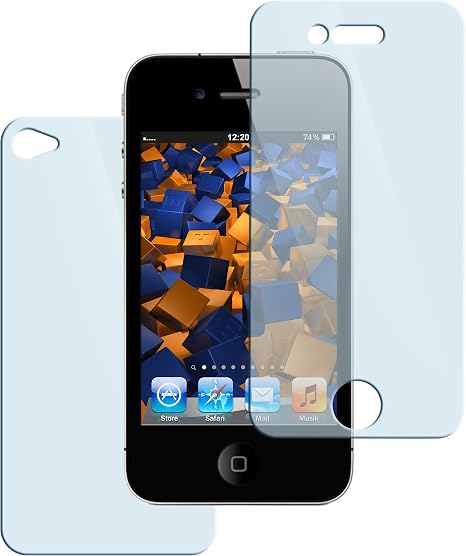 Mumbi Hart Glas Folie Kompatibel Mit Apple Iphone 4 Amazon De