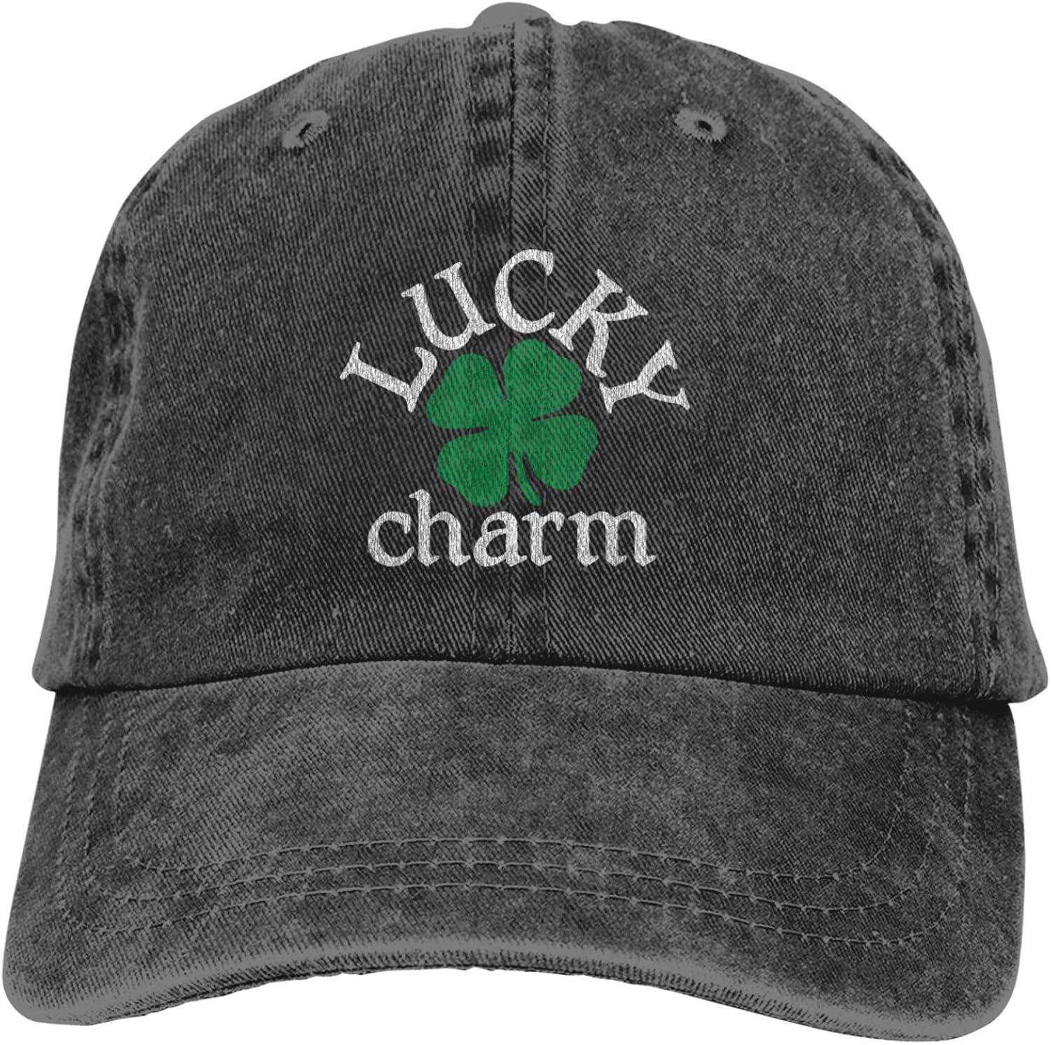Lucky Charm Hats for Men Women Distressed Baseball Cap Beach Dad Sun
