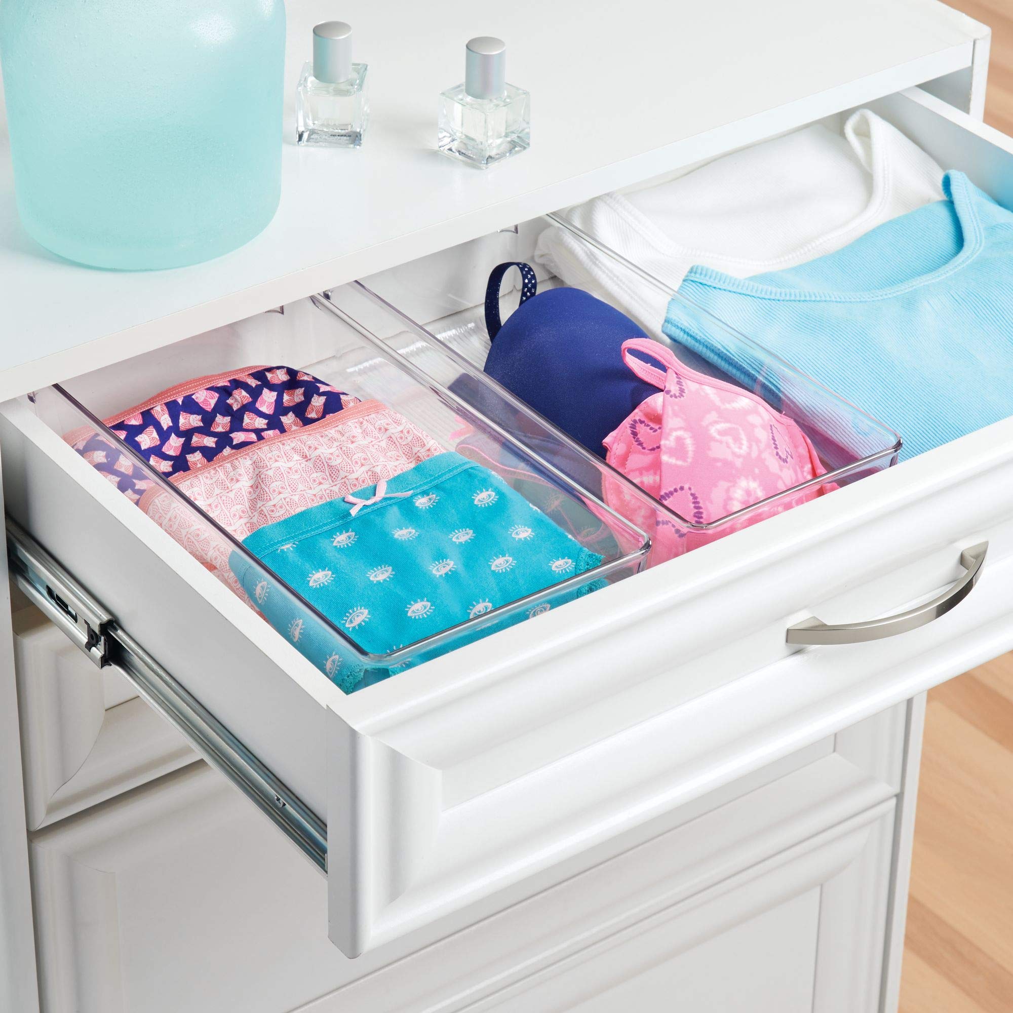 iDesign Linus Plastic Dresser and Vanity Organizer, Storage Bin for