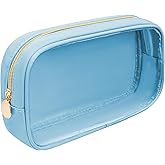 KOTORA Clear Makeup Bag Cosmetics Bag Mini Small Pouch Purse TSA Approved Toiletry Bags Zipper Pink Cute Pouches Make Up Travel Toiletry Car Accessories Essentials for Women Girls