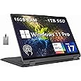 Lenovo IdeaPad Flex 5 16"" 2-in-1 2.5K IPS Touchscreen Laptop, Intel Core i7-1255U, 16GB RAM, 1TB SSD, Backlit Keyboard, Fingerprint Reader, Win 11 Pro, Storm Grey, 32GB Hotface USB Card, Gray