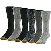 GOLDTOE Men's Cambridge Crew Socks, 6-Pairs