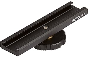 Movo VB04 Cold Shoe Extension - Accessory Shoe Rail Camera Bracket for Lights, Monitors, Microphones and More
