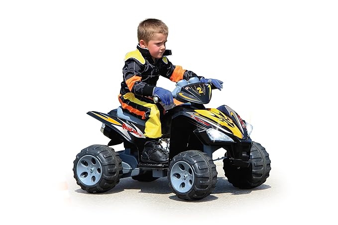 Jamara 404640 - Ride-on Quad 12V - 2-Gang Turboschalter, 12V Akku für lange Fahrzeit, 2 angetriebene Hinterräder durch leistu
