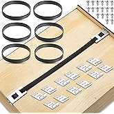 Dunzy 6 Set Drawer Repair Kit, Drawer Support Brackets | Screws for Reinforcing and Repairing Broken Sagging Wood Drawers, Furniture Hardware Accessories