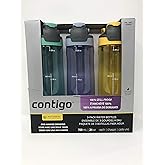 Contigo Auto Seal 3-Pack Water Bottles (Green, Purple, Yellow)
