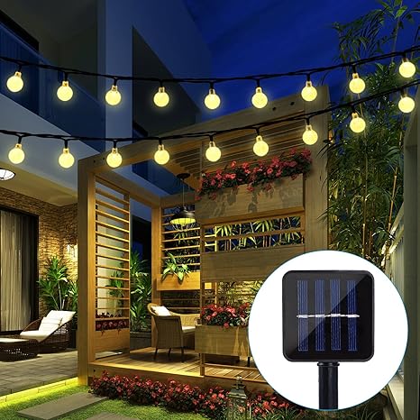 Baoant Solar Lichterkette Garten Globe Aussen Mit Led Kugel 6m 30er Led 2 Modi Warmweiss Aussenlichterkette Wasserdicht Beleuchtung Fur Weihnachten Amazon De Beleuchtung