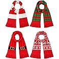 Liitrsh 12 Pcs Christmas Chiffon Scarves For Women Lightweight Christmas Santa Voile Snowflake Soft Scarf For Winter Gift At Women's Clothing Store