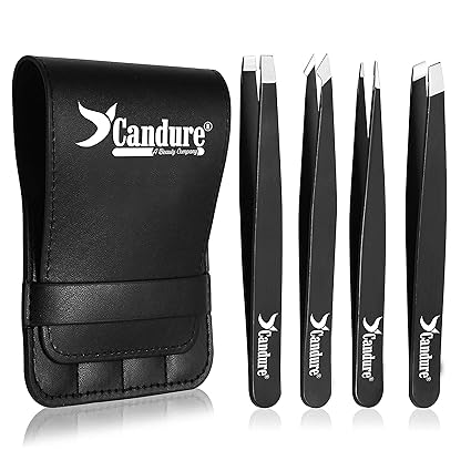 Amazon Com Professional Tweezers Set 4 Piece Stainless Steel
