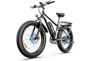 AMYET EB26 Electric Bike for Adults Peak 1500W Electric Bicycle 48V 15AH (720WH) Battery Electric Bike 26" Fat Tire Mountain 28mph 7 Speed Gears Ebike