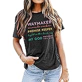 Womens Christian Shirts Faith Religious Gift Tshirt Casual Christians Inspirational Short Sleeve Tops