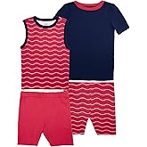 Fruit of the Loom Energize Boy's Snug Fit 4-piece Pajama Sleep Set