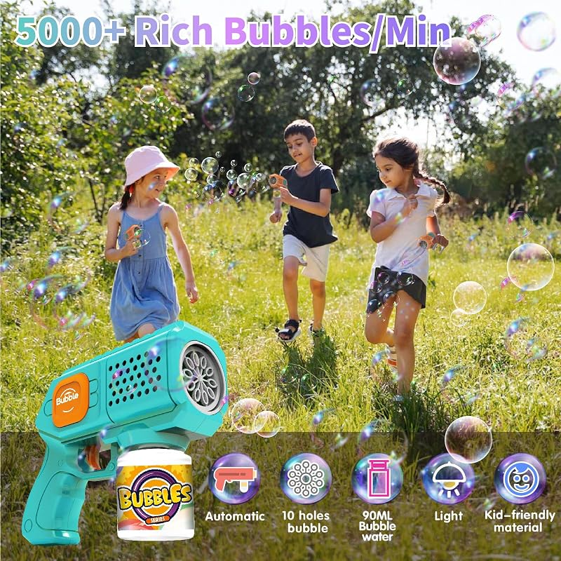 PANACARE Seifenblasenpistole Kinder 10000+Blasen/Min