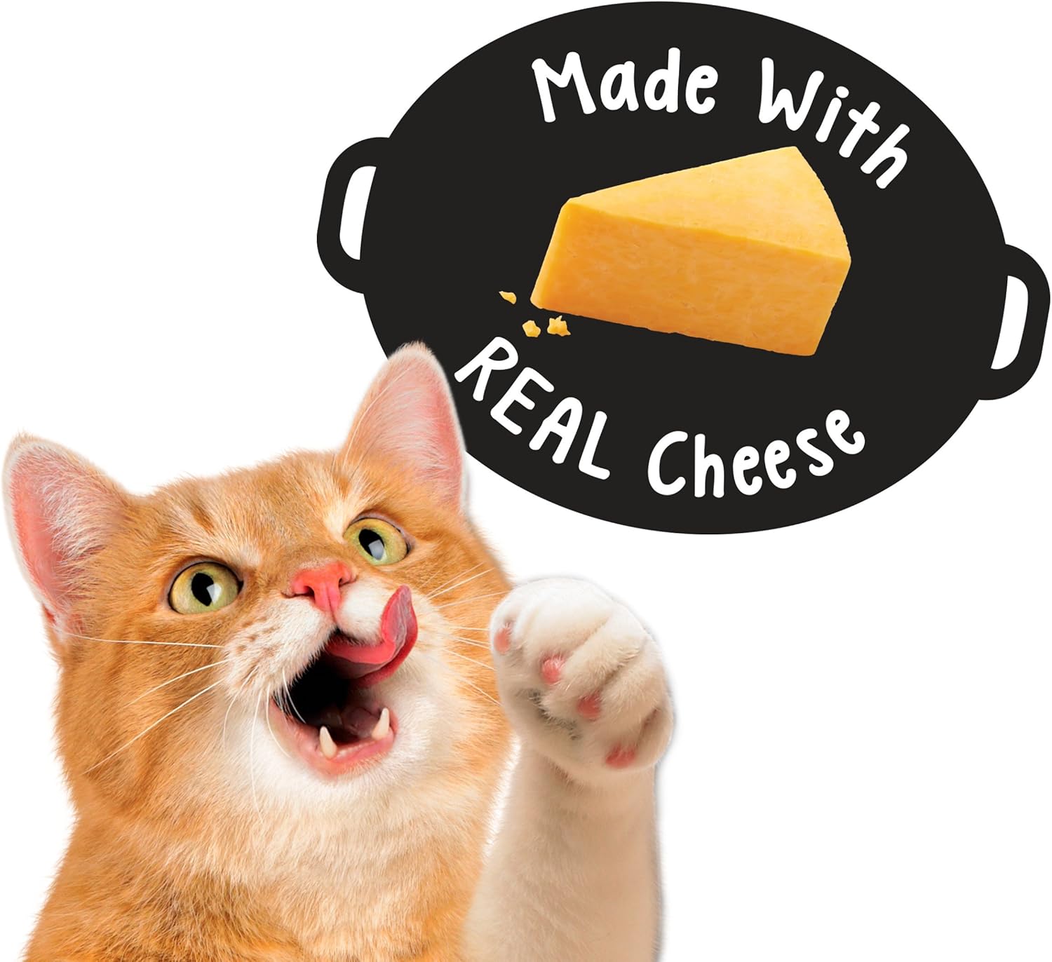 Purina Friskies Made in USA Facilities Cat Treats, Party Mix Cheezy Craze Crunch - 20 oz. Canister : Pet Supplies