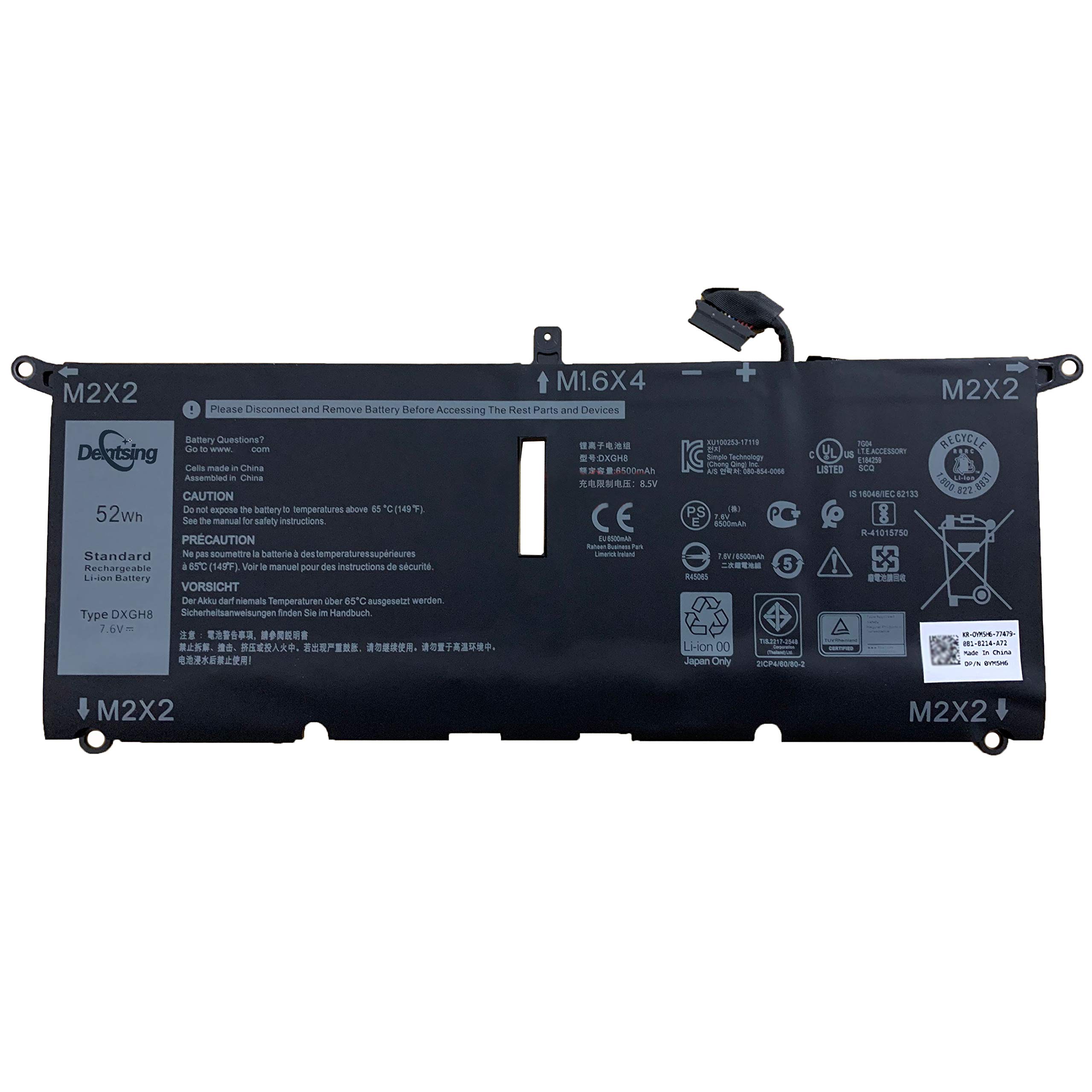 Dentsing Dxgh8 7 6v 52wh 6500mah Laptop Battery Compatible With Dell Xps 13 9370 9380 0h754v Fhd 13 9370 D1705s Inspiron 5390 5391 7400 7490 Series Notebook G8vcf P Buy Online In Burkina Faso At Burkinafaso Desertcart Com Productid