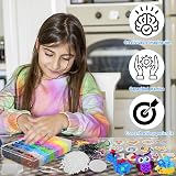 GOLDGE Fuse Bead Kit 24 Colors 6300 Pcs Iron Beads Pegboards Tweezers Craft Set view 5