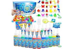 Flavery Magic Water Elf Toy Kit, Fairy Water Gel Kit with 20 Magic Gels and 24 Shape Molds, Craft for Kids, Aqua Squishy DIY Set, Birthday Gifts, Water Pets