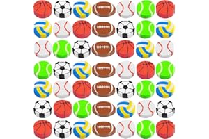 BHUCUTU 300 Pieces Sports Football Mini Erasers Assortment Kids Fun Tiny Novelty Pencil Erasers Bulk for Classroom Gift Rewards Party Favor