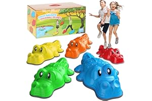 flybakiz Stepping Stones for Kids,5 Pcs Non-Slip Jumping Balance Rocks Toys for Toddlers Outdoor Indoor Play Gift,Sensory Obstacle Course Game for Age 3-8+