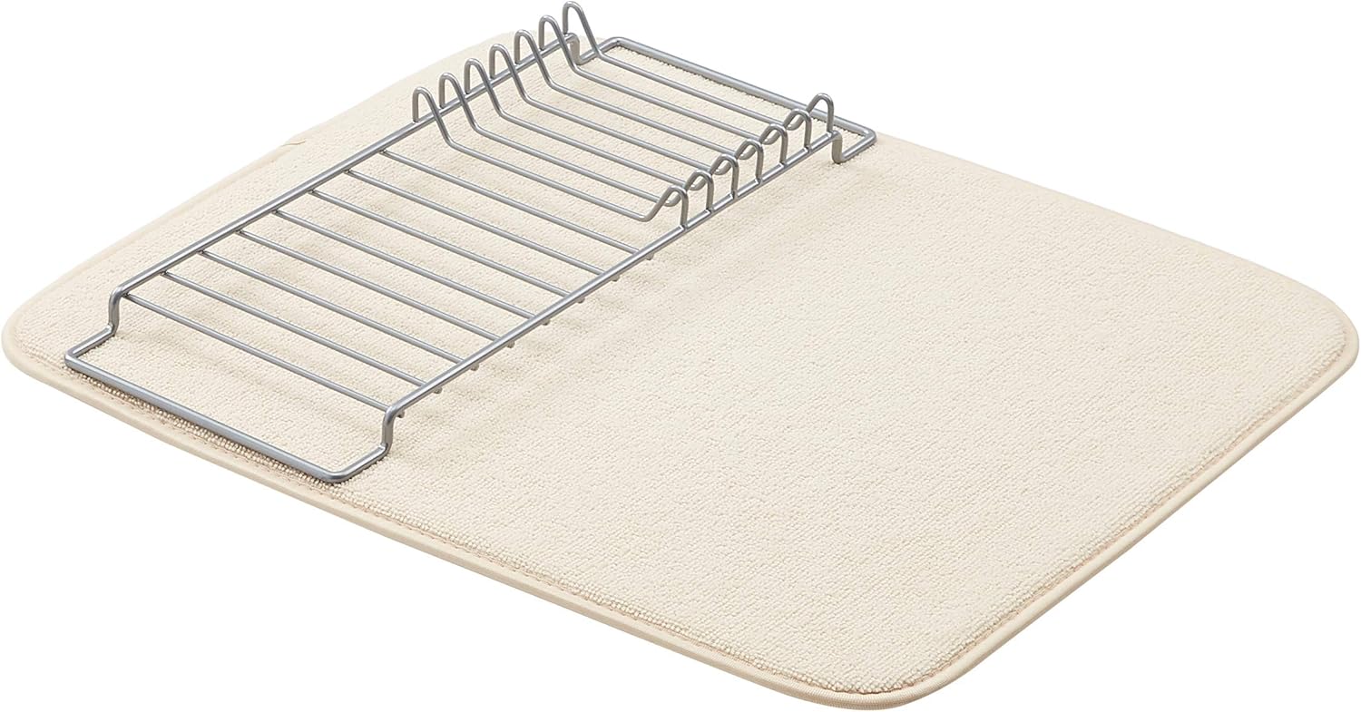 AmazonBasics Dish Drying Rack and Mat - 16