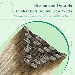 SURNEL Balayage Clip in Hair Extensions Human Hair