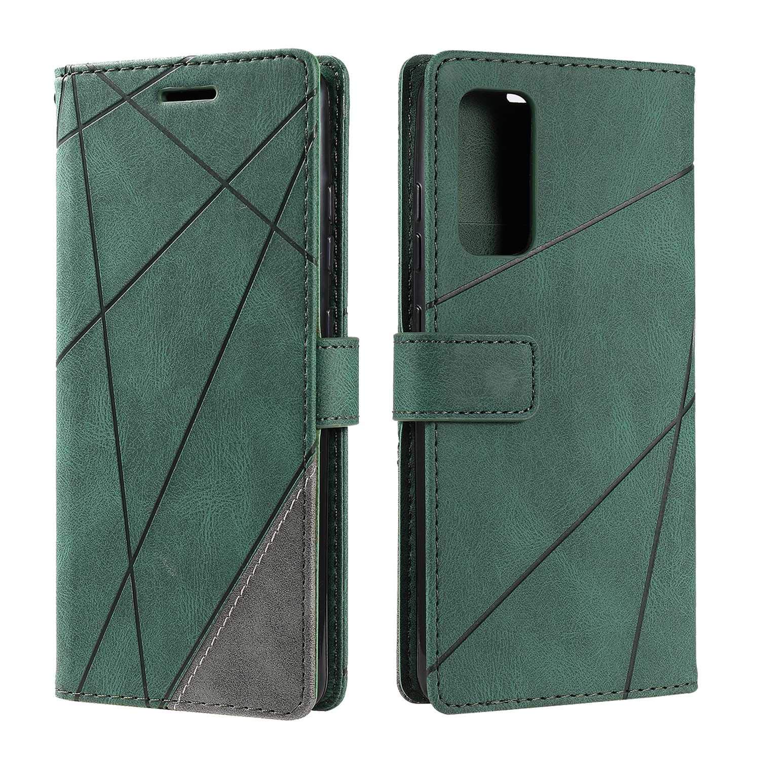 SONWO Case for Galaxy S20 FE Case, Premium Leather Flip Wallet Case Magnetic Closure Card Slots Kickstand Phone Case for Samsung Galaxy S20 FE, Green
