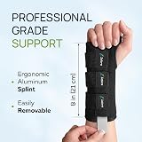 ZoFORE Sport Carpal Tunnel Wrist Support Brace with Metal Splint Stabilizer view 5