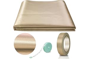 Dingbaayee Faraday Fabric, Faraday Cloth 43”x118” with Faraday Tape Military Grade Protection Nickel Copper Faraday Cloth for WiFi, GPS