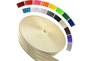 WEBSUKA Polyester Webbing Strap 16+Colors – 1"&1.5"&1.9" – 16.5 25 33 55 Yards Heavy Duty Webbing Roll, Flat Webbing Strap for Indoor&Outdoor Gear, Climbing, DIY Crafting, Repairing