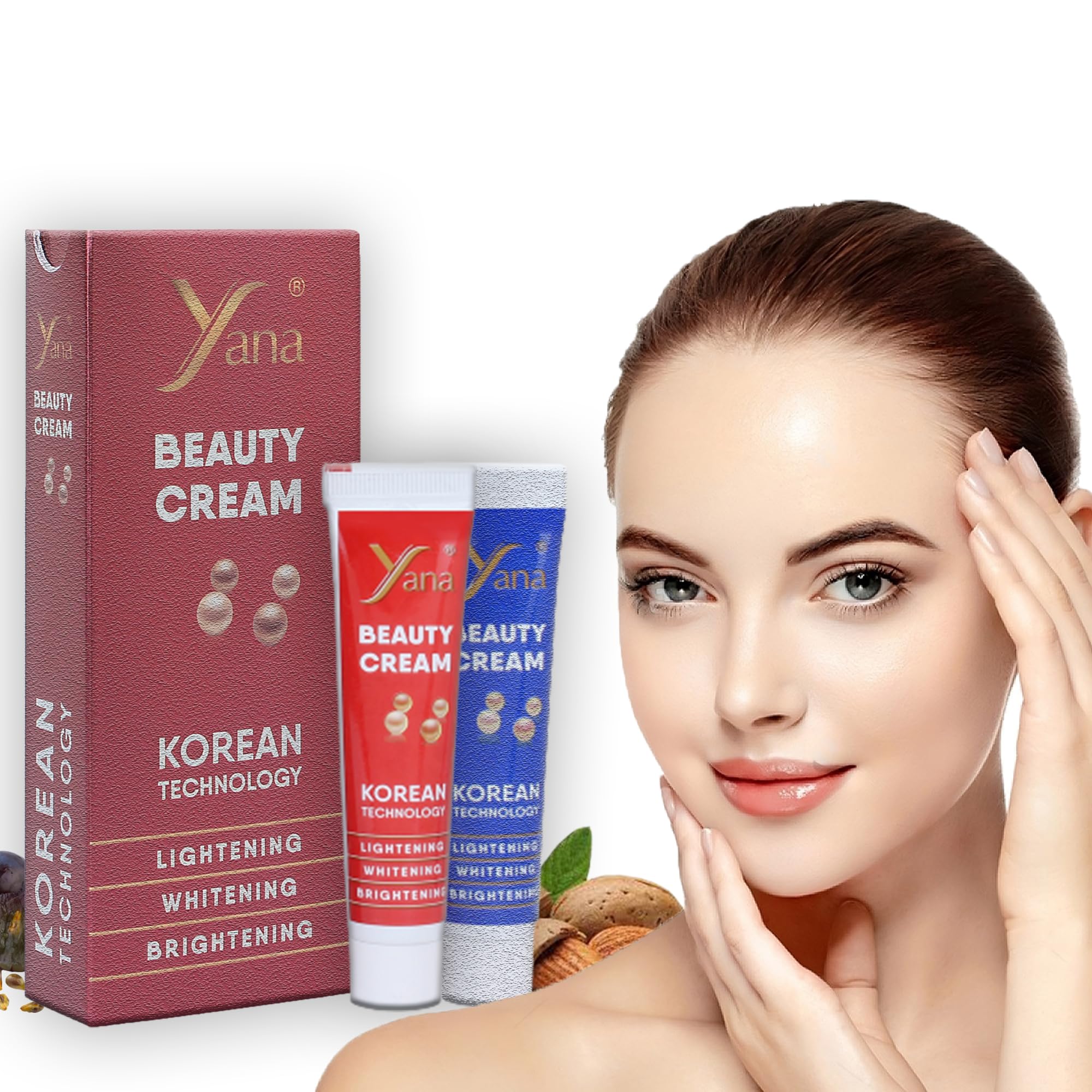 Mua Yana Beauty Cream with Korean Technology - Glutathione & Kojic Acid  Facial Whitening Cream - Skin Whitening for Bikini Area, Underarm & Whole  Body