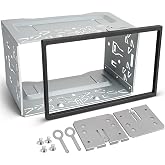 NuIth Double Din Installation Kit, Double Din Radio Mount Cage Bracket for Volkswagen 1998-2009, Double DIN Stereo Cage with Metal Frame for DVD Players, ISO, CD, GPS Navigation