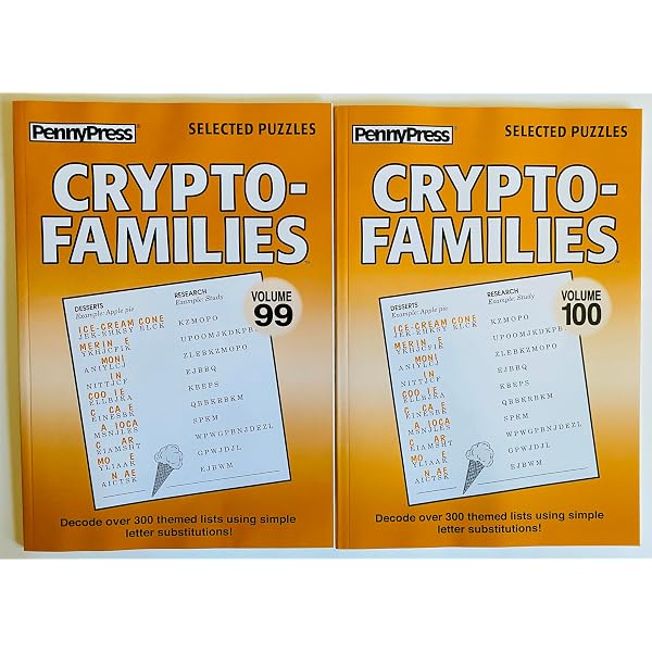 Amazon.com: Volumes 94 and 95 of The Cryptofamilies from The Penny Press Selected Puzzles Series Crypto-Families : Toys & Games amazon-com-volumes-94-and-95-of-the-cryptofamilies-from-the-penny-press-selected-puzzles-series-crypto-families-toys-games