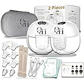 Hands-Free Wearable Breast Pump with Leak-Proof Comfort Seal, Portable Electric Pump Featuring 4 Modes, 12 Adjustable Suction Levels & Smart Memory Function with Extended Battery Life