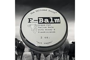 The Tallowed Truth F-Balm - All-In-One Premium Tallow Balm for Face & Body – Grass-Fed, Grass-Finished with Soft Sweet Scent 