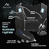 ArcticFit LED Running Vest Adjustable Reflective Hydration Phone Holder view 5