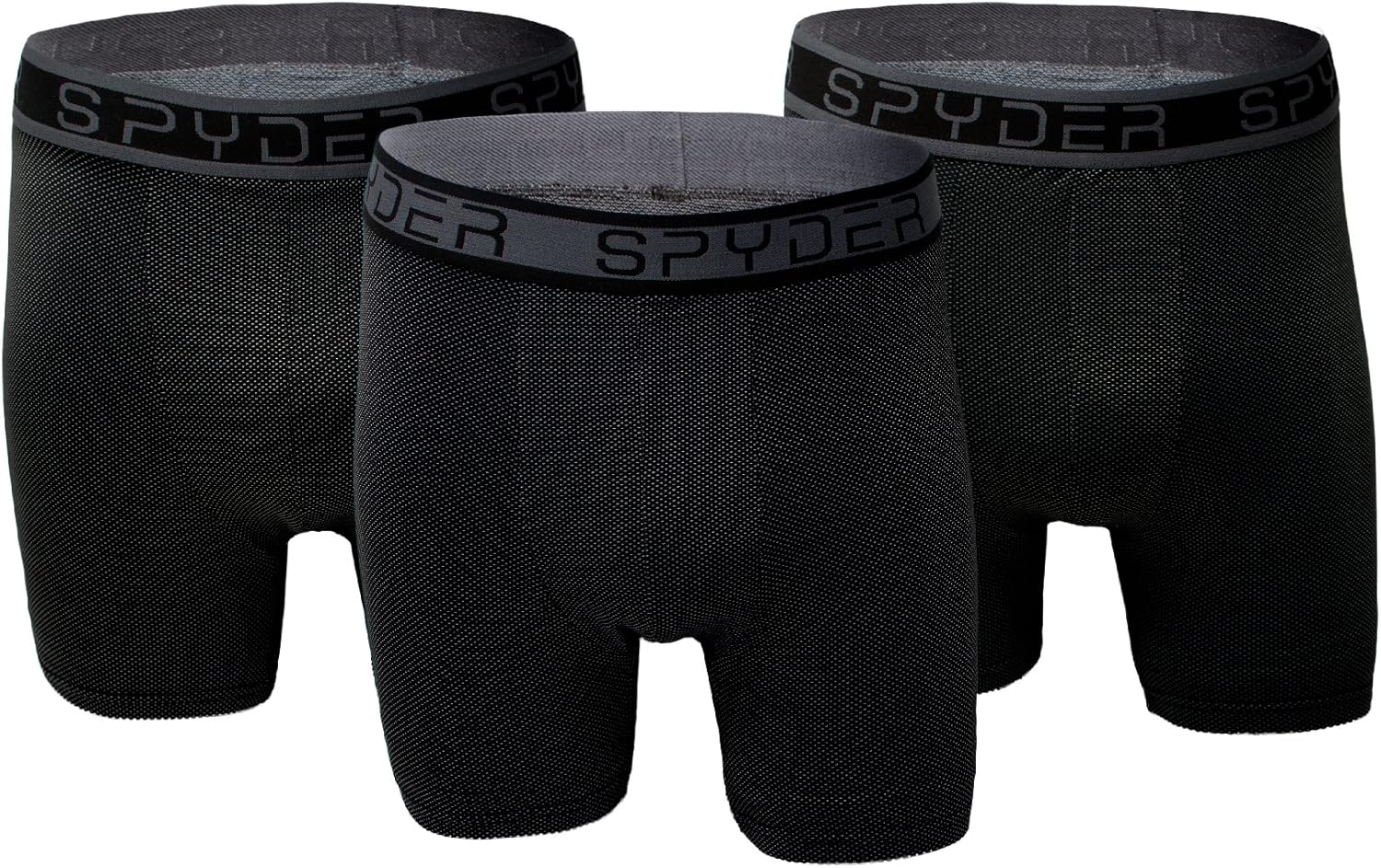 Spyder Performance Mesh Mens Boxer Briefs Sports Underwear 3 Pack for Men: Clothing