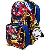 AI ACCESSORY INNOVATIONS Transformers Bumblebee & Optimus Prime Full Size 16 Inch Backpack with Detachable Lunch Box
