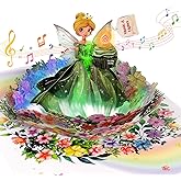 Ecloverlife Birthday Card, 3D Pop-Up Birthday Card for Girls, Musical Birthday Card with Colorful Lights, Fairy Birthday Card for Girls, Daughters, and Granddaughters