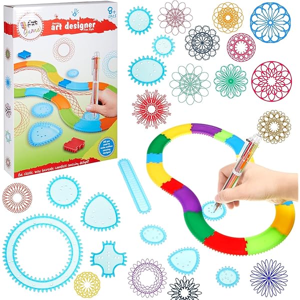 Spirograph Scratch & Shimmer U2013 Arts And Crafts, Kids Toys, Art Supplies, Craft Supplies, Drawing Kit, Spiral Art, Classic Gear Design Kit, Magic Scratch Paper, Pen, Design Sheet Included, Ages 8