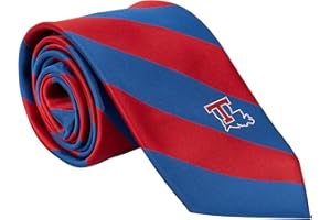 Desert Cactus Louisiana Tech University Tie Bulldogs LA 100% Polyester with Logo Officially Licensed (Style A)