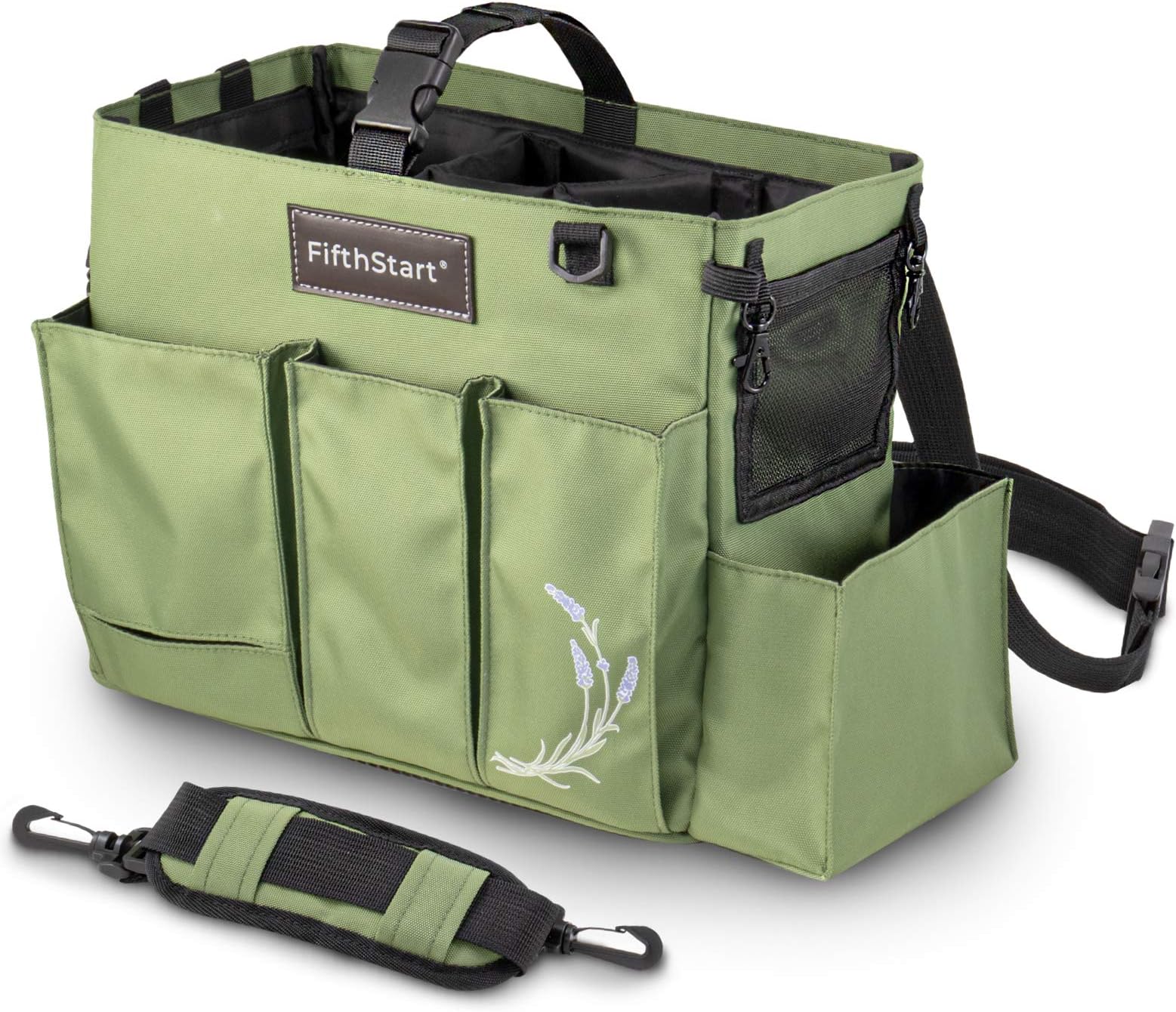FifthStartFifthStart Wearable Cleaning Caddy, A Cleaning Supplies Organizer With Shoulder Strap & Removable Waist Strap. Professional Cleaning Caddy Organizer With Handle: (Green, Small)