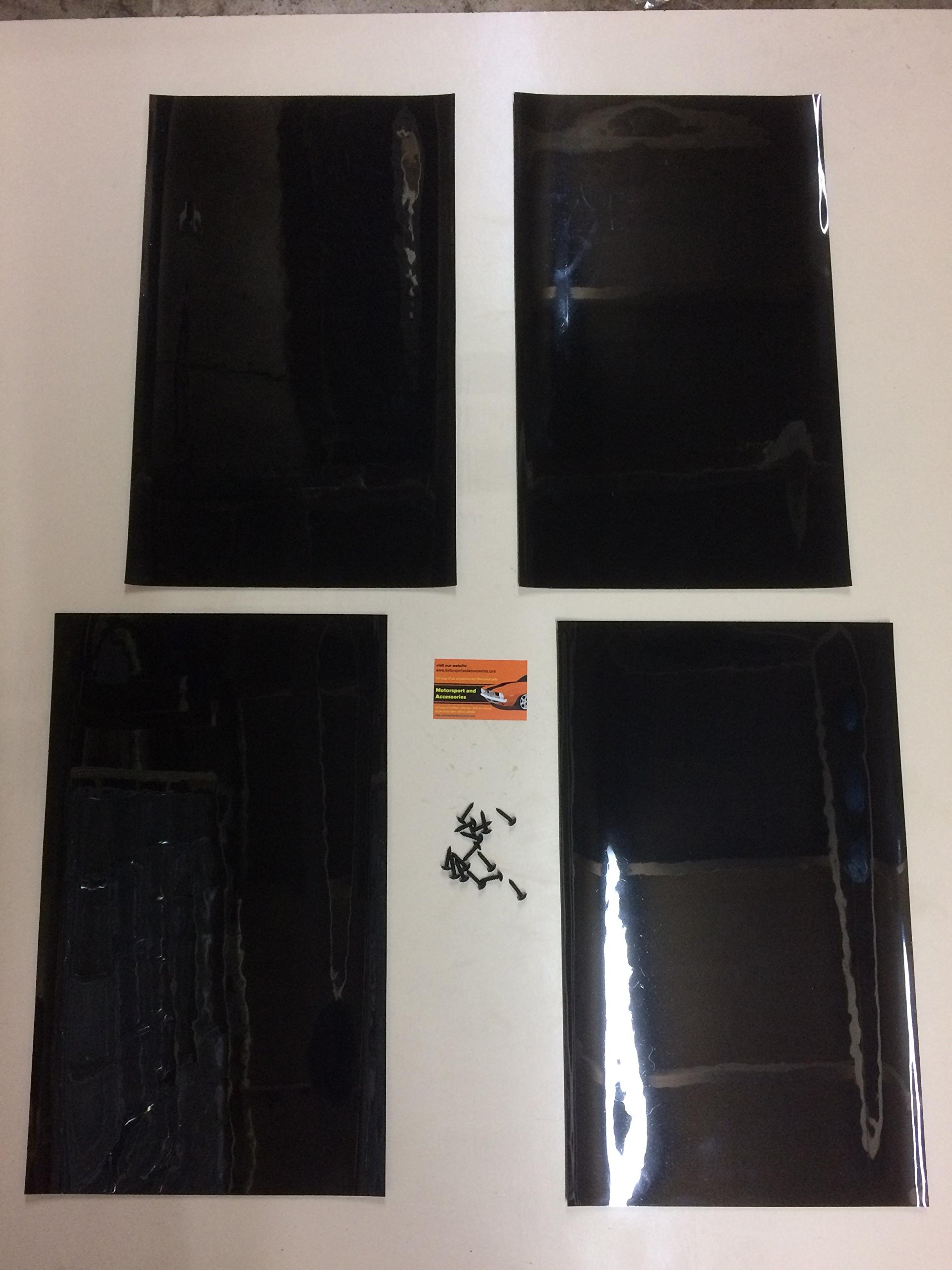 Motorsportandaccessories RALLY MUDFLAPS BLACK 500mm x 300mm 3MM PVC - MSA RALLY MUDFLAPS