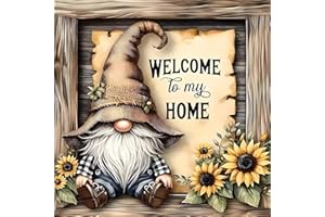 Gnome Cross Stitch Kits for Adults Beginner,Home Counted Cross Stitch Kits Printed Stitching Cute Patterns Dimensions Needlep
