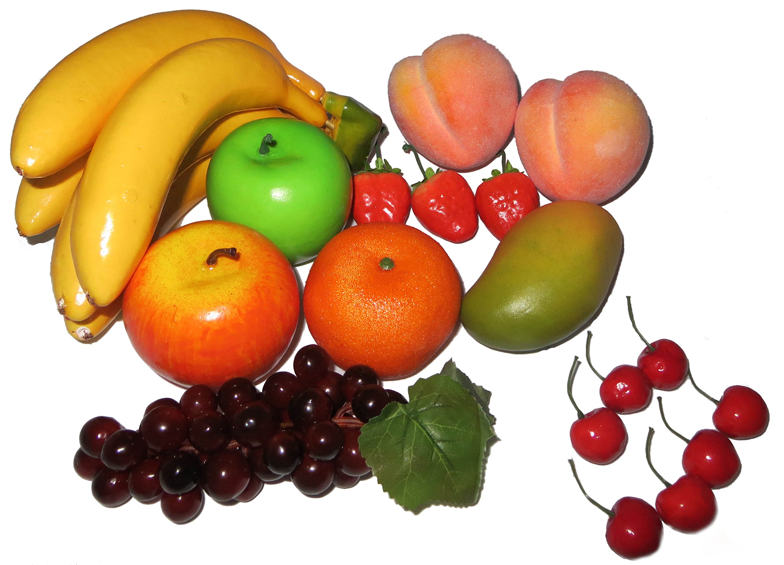 rukauf 18 pieces Realistic Artificial Fruits Food Set for decoration