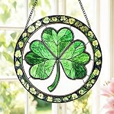 Shamrock Stained Glass Suncatcher, 8